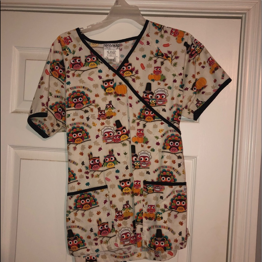 Thanksgiving Scrub Top